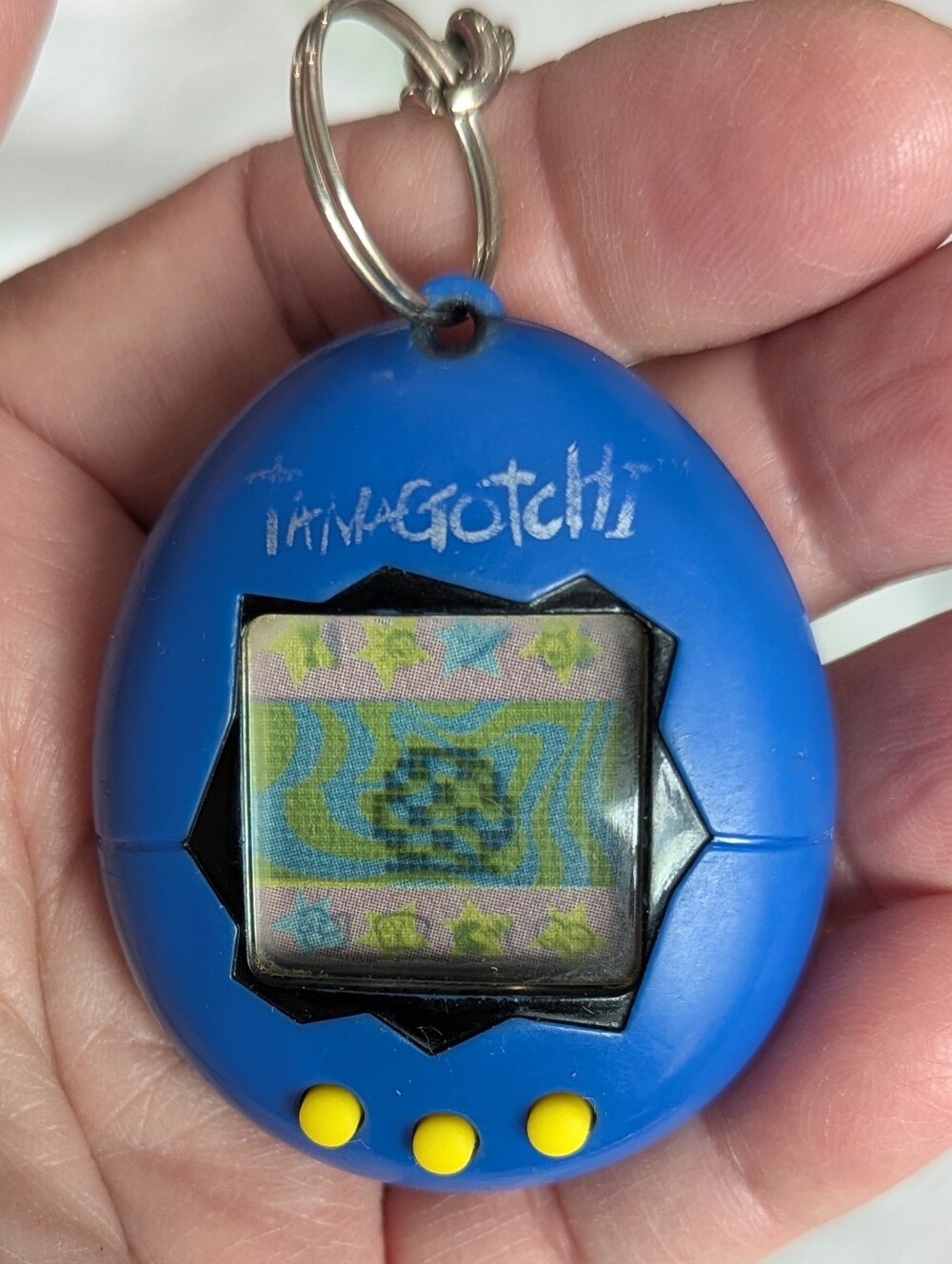 Tamagotchi Toy Giga Pet 1990s Bandai, 1st, blue